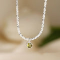 Collier femme pendentif rond scintillant – Chaîne élégante