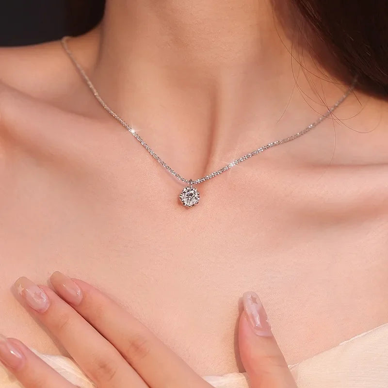 Collier femme pendentif rond scintillant – Chaîne élégante